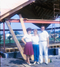 BLUE TOP drive-in under construction summer of 1964 picture of Ben wendy julia johnsen